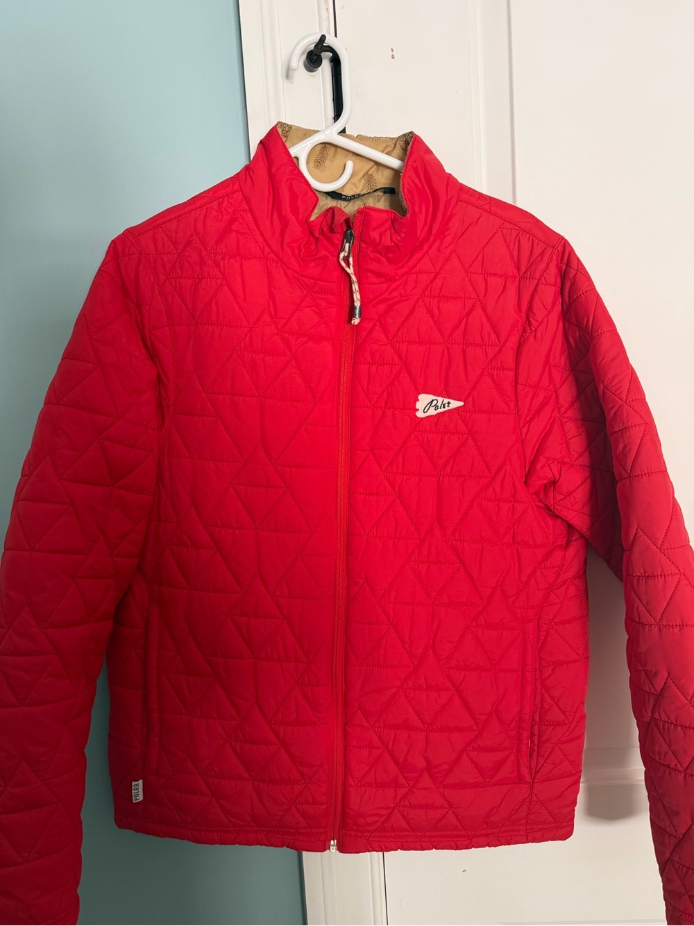 Poler Bright Red Quilted Puffer Jacket